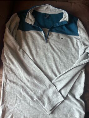 crown & ivy Kids Teal Pullover with White Lining